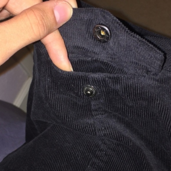 Black Corduroy Button-Down Skirt - Picture 3 of 4